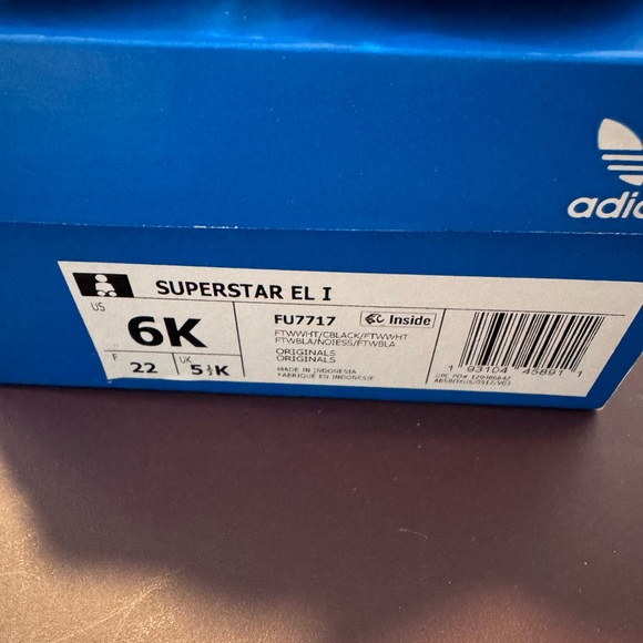 BNIB Adidas Superstar EL I Toddler size 6k - Picture 3 of 6